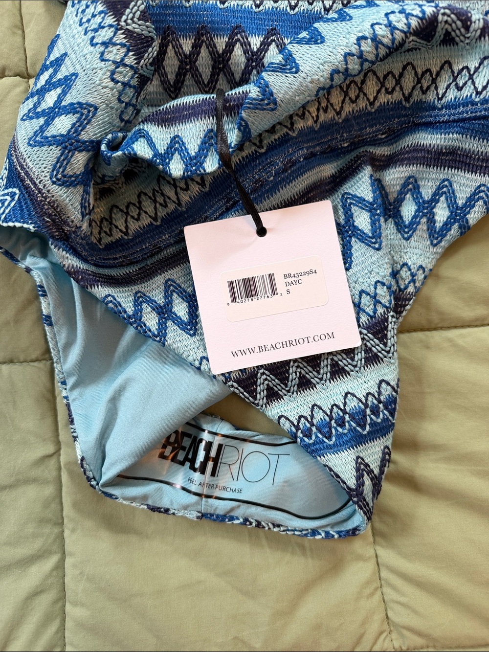Beach Riot Blue Multi-Pattern Halter Bikini Set - Picture 5 of 5